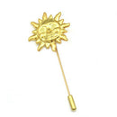 Sun Face Shape Suit Shirt Corsage Lapel Stick Pin Tie Brooch Men's Wedding