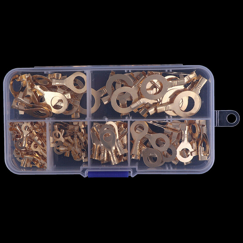 150X Brass Ring Cable Lugs Cable Connector Wire Terminal M3 M4 M5M6M8M10 J Gw