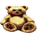 Latch Hook Rug Making kits for Kids Embroidery Bear with Canvas
