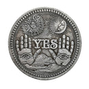 Set 2 Plated YES NO Decision Maker Commemorative Lucky Coins Souvenir Holiday