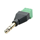 6.35mm 1/4 Stereo Audio Male to AV 3-Screw Terminal Female Adapter Connecto