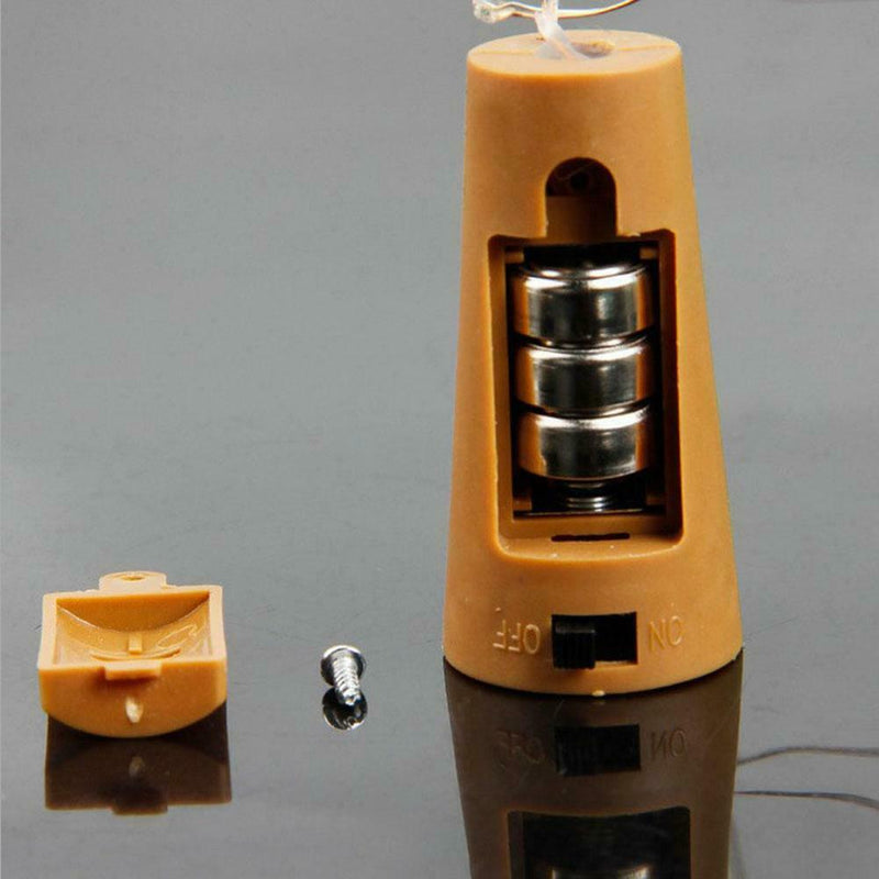 1.5m 15-LED Copper Wire String Light with Bottle Stopper Party Decor Lamp