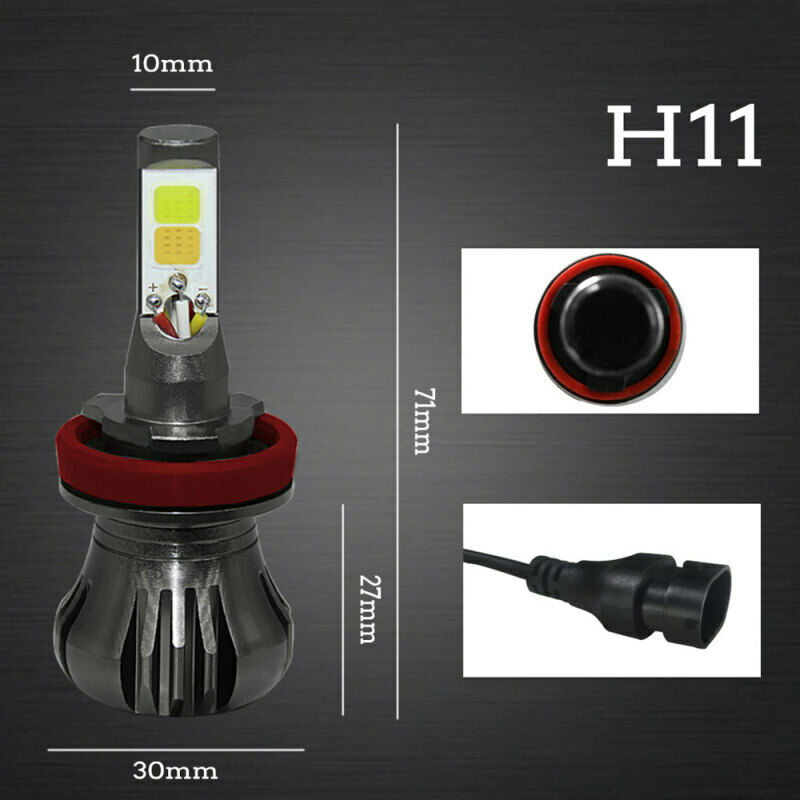 1x Two-Color H8/H9/H11 Lamps Constantly Bright Rapid Blinking Car Led F VKU