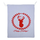 Christmas Red Deer Sack Drawstring Line Bag Large Gift Storage Bag