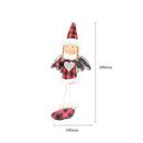 Christmas Plaid Wings Love Girl Pendant Hanging Ornament for Kids Gifts (B) A