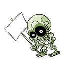 1 Sheet Car Decals Punk Laptop Stickers Funny Cartoon Skeleton F. Cars Removable