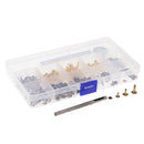 135 Set Leathercraft Repair Single Cap Rivets Tubular Metal Stud Fixing Tool