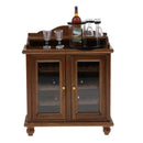 Modern 1/12 Scale Cabinet with Doors + Wine Rack + Wine Glasses Cups Set for