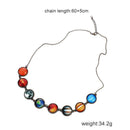 New Hot Universe Pendant Solar System Eight Planets Space Glass Necklace Jewelry