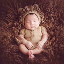 Kids Romper Baby Jumpsuit Bodysuit with Hat Knitting Sweater Photo Props A