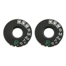 2 Pieces Top Cover Function Dial Mode Plate Interface Nameplate Cap Label for