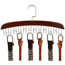 Redwood 12 Belt Wood Racks With Stainless Steel Hooks Closet Accessories Wa
