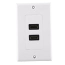 2 Pack HDMI Wall Plate, Dual 2 Port 4K HDMI Component Composite Audio Video