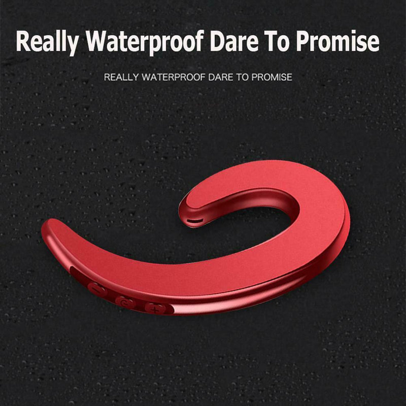 Y-12 Wireless Bluetooth Earphone Bone Conduction Earhook Headphone (Red)