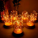 LED Night Light Copper Wire Lights USB Charging Firework Glass Table La GSI