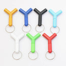 3.5mm Stereo Audio Jack Male Earphone  2 Way Y-Splitter Adapter Keyring ES