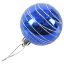 6pcs Christmas Tree Balls Diameter 6cm Striped Color Drawing Decorations Ba