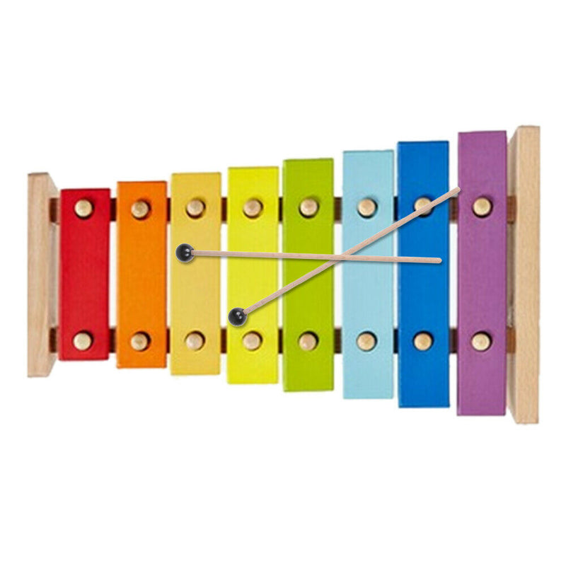 Professional Xylophone Marimba Mallets Maple Wooden Handle Rubber Mallets