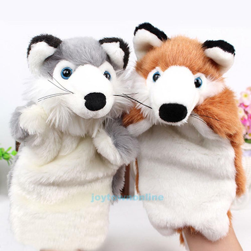 Animal Fox Hand Glove Puppet Baby Kids Children Soft PlushToys Baby Funny Gift