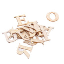 31 Pieces Natural Blank A-Z Wooden Capital Letters Wood Embellishment Plaque for
