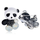 Fashion Wedding Bridal Crystal Enamel Animal Panda Corsage Banquet Brooch Pin Gw