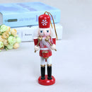 5Pcs 12cm Wooden Nutcracker Band Crafts Christmas Ornaments Festival Decor