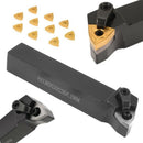 10Pcs Wnmg080404 Carbide Insert + 1Pc Mwlnr2020K08 5 Inch Boring Bar Durabl