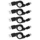 5pcs USB Type-C USB3.1 Retractable Cable Data Sync Charger Charging Cable A