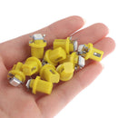 10x Car T5 B8.5D 5050 Dashboard Instrument Speed LED Light Bulb Lamp 12V Yello-