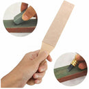 Wood Handle Leather Sharpening Strop For Razors 2 Sided Knives Polish Compound
