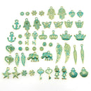 Wholesale Retro 50pcs Bulk Lots Mix Classic Charm Pendants Jewelry DIY  S Ew