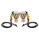 2 Pcs Djembe Pendant African Drum Jewelry Necklace for Children Gift A