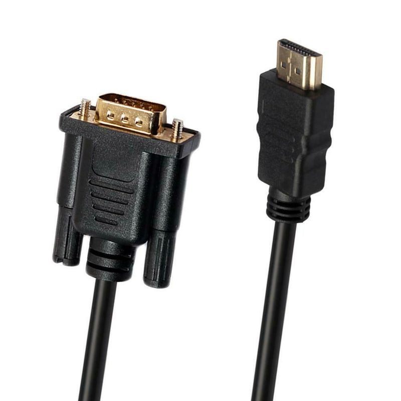 1.8m 6ft 1080P HDMI Male to VGA HD15 Male Video Converter Adapter Cable
