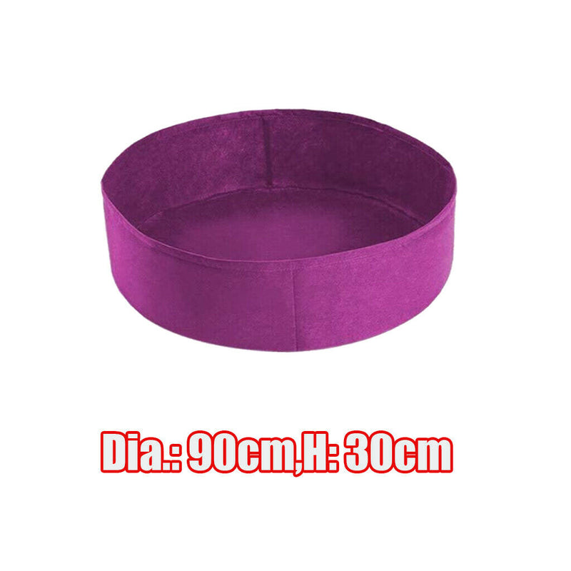 3Pcs 90x30cm Round Raised Garden Bed Planting Grow Bags Container BREATHABLE