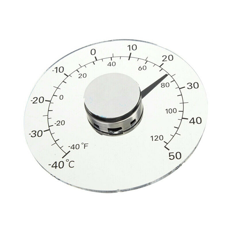 Circular Transparent Outdoor Window Thermometer Temperature Weather Station