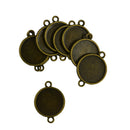 40Pcs Blank Bezel Base for 16mm Cabochon Jewelry DIY Charms Jewelry Findings