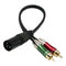 Black PVC Car Audio Link Cable Cord XLR Male to RCA Male 30cm/11.81inch Length