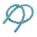 Wholesale Round Blue Turquoise Stone Spacer Beads DIY Jewelry Making 15"