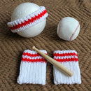 Knit Baby Boy Girl Photography Clothing Oversleeve+Headdress+Baseball+Stick