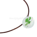 Lucky Crystal Four Leaf Clover Heart Pendant Necklace Irish Shamrock Charm Chain