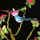 12pcs DIY Artificial Birds with Clip Simulated Colorful Feather Home Decor