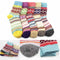 1 Pair Womens Thicken Warm Socks Boho Winter Mid High Retro Socks Random Color