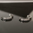 1/4 Ct Round Cut  Fashion Diamond Single Row Hoop Huggie Earrings