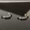 1/4 Ct Round Cut  Fashion Diamond Single Row Hoop Huggie Earrings