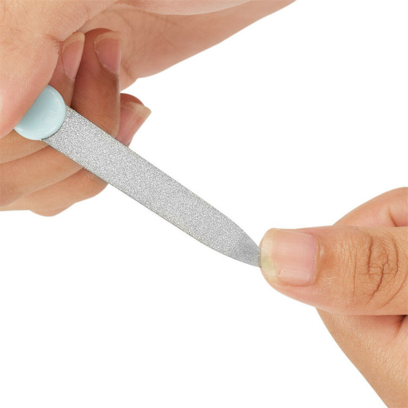 Stainless Steel Nail Art File Scrub Buffer Onychomycosis Polisher Manicure