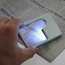 Credit Card Led Magnifier loupe with light Leather Case Favor magnifying gl N7K8
