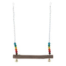 Pet Parrot Swing Wood Bird Parrot Hanging Swing Toys for Parakeet Cockatoo L