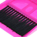 Mini Desktop Sweep Cleaning Brush Small Broom Dustpan Set Kids Tool Rose Red