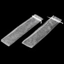 50pcs White Drawstring Organza Folding Hand Fan Pouch Party Wedding Favor G V3Y7