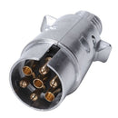 7-Pin Trailer Plug Heavy Duty Round Pin 7-Pole Wiring Connector 12V Towbar